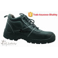SRSAFETY chaussures de sécurité industrielles garnissent les chaussures de sécurité en cuir fendues à la vache chaussures de sécurité en acier noir, fabriquées en Chine